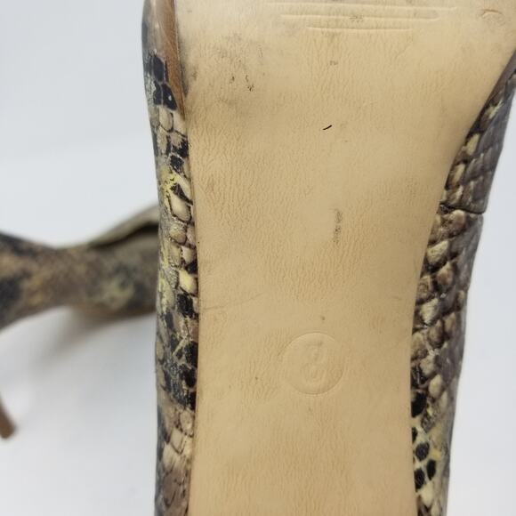 Mossimo Snake Skin Print Classic Pumps Black Tan Gray Comfortable Women's Size 8 - Picture 9 of 12